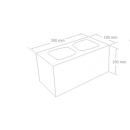 Pustak konstrukcyjny betonowy PBK19 rysunek techniczny