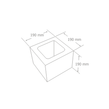 Pustak konstrukcyjny betonowy PBK19/19 rysunek techniczny