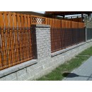 Słupek ogrodzeniowy z płytą jednostronnie łupaną PBE25/25 cj blok