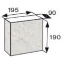 Palisada betonowa łupana 19cm BBE9 N1/2 CJ Blok wymiary